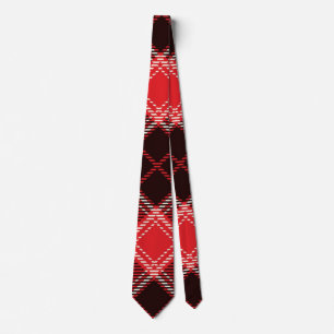 Red  Black Tartan  Neck Tie