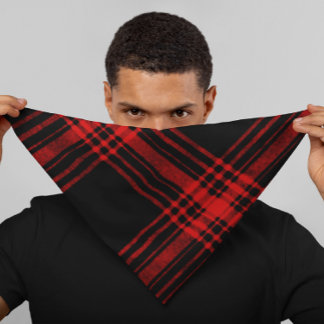 red&black tartan pattern bandana