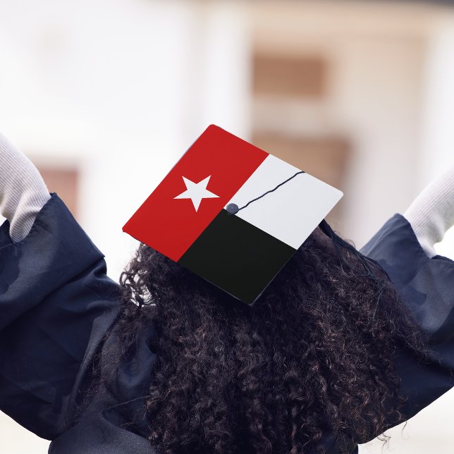 Red & Black Texas State Flag Graduation Cap Topper (Creator Uploaded)