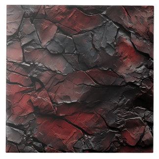 Red & Black Textured Slate Ceramic Tile