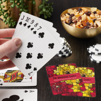 Red Black Thank You Word Cloud Poker Cards