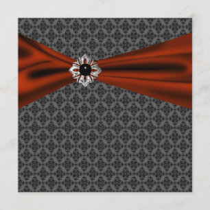 Red Black Tie Party Elegant Black Party Invitation