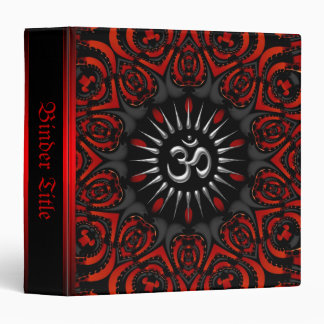 Red+Black Tribal Aum Om Album Binder