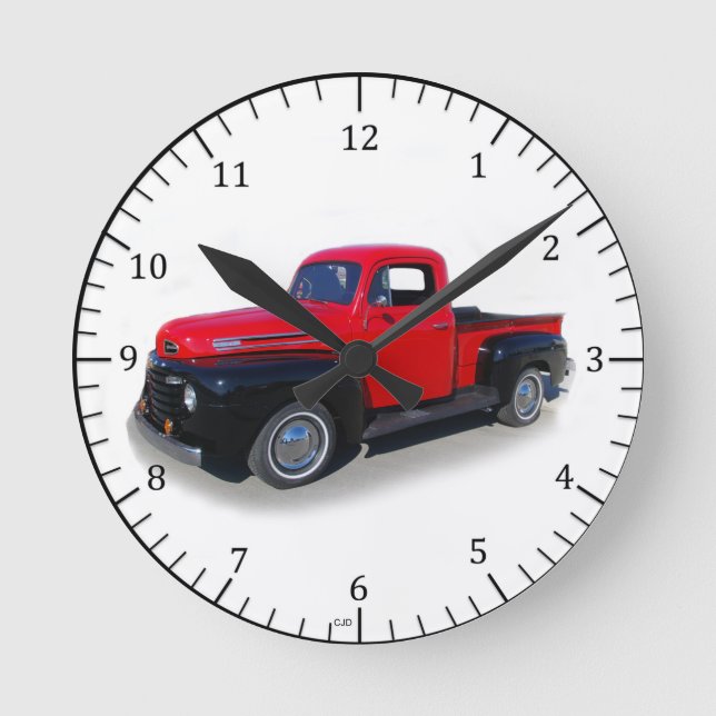 red/black truck clock (Front)