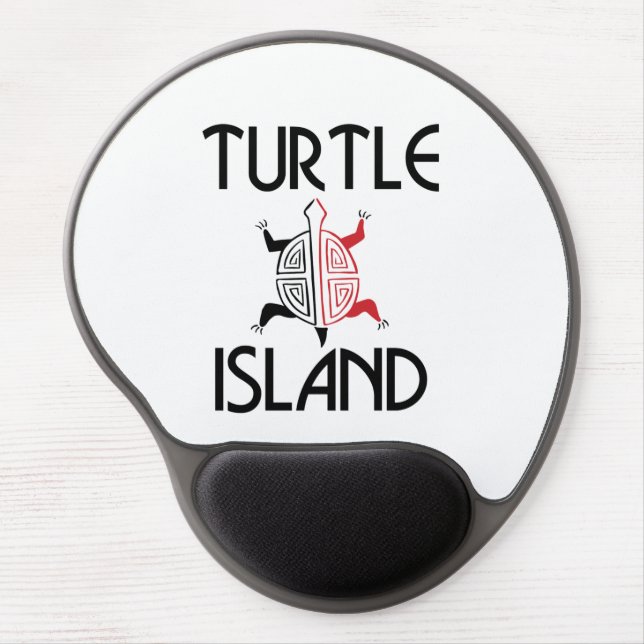 Red/Black Turtle Island Gel Mousepad (Front)