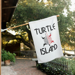 Red/Black Turtle Island House Flag
