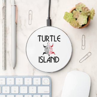 Red/Black Turtle Island Wireless Charger