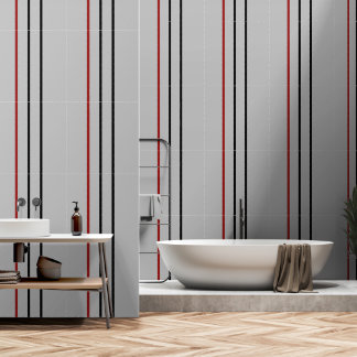 Red Black Vertical Stripe Gray Wallpaper