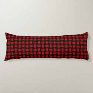 Red Black Weave Pattern Body Pillow