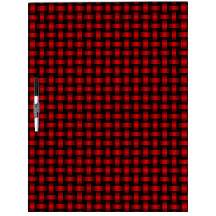 Red Black Weave Pattern Dry Erase Board