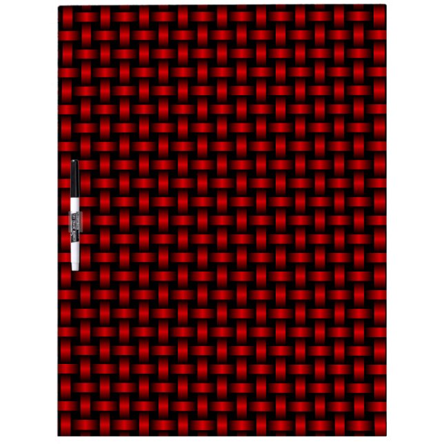 Red Black Weave Pattern Dry Erase Board (Front)