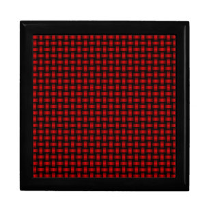 Red Black Weave Pattern Gift Box