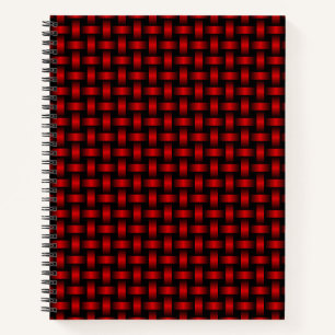 Red Black Weave Pattern Notebook