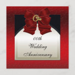 Red Black Wedding Anniversary Invitation