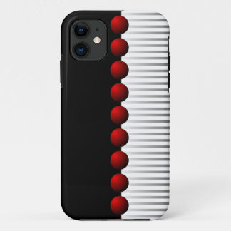 Red Black White and Gray Abstract iPhone 11 Case