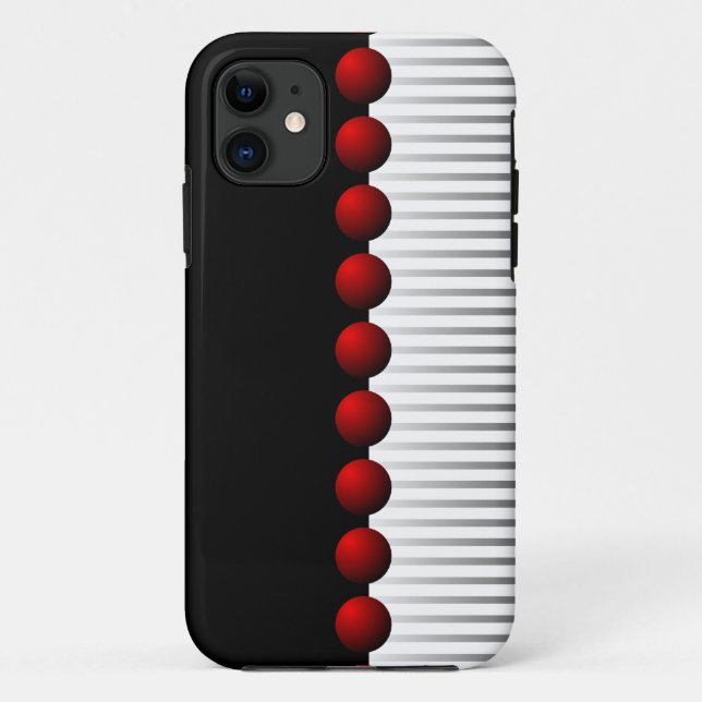 Red Black White and Gray Abstract Case-Mate iPhone Case (Back)