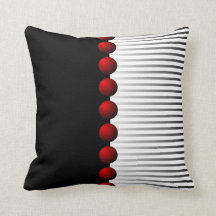 red gray throw pillows