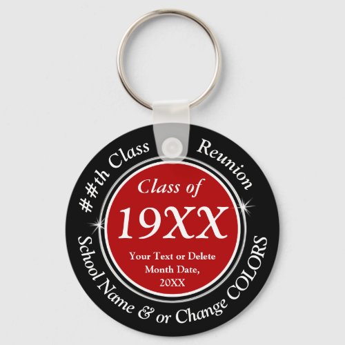 Red Black White CHEAP Class Reunion Gifts Keychain