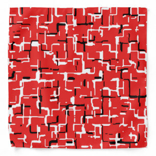 Red Black White COOL Pattern Bandana