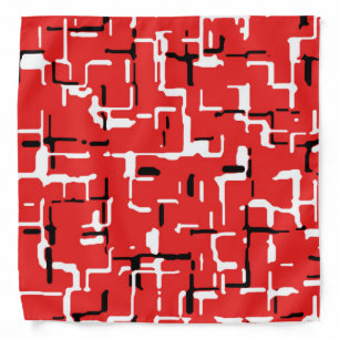 Red Black White COOL Pattern Bandana