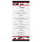 Red Black White Damask Monogram Menu