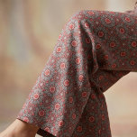 Red Black White Ethnic Bohemian Folk Art Mandala Fabric