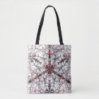Red, Black, White & Gray Kaleidoscope Tote