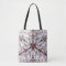 Red, Black, White & Gray Kaleidoscope Tote