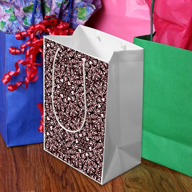 Red, Black, White Hearts  Medium Gift Bag (Creator Uploaded)