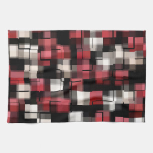 Red Black White Kitchen Towel