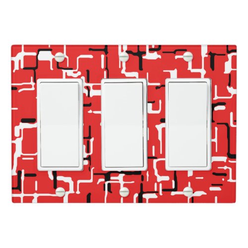 Red Black White  Light Switch Cover
