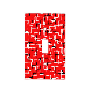 Red Black White Light Switch Cover