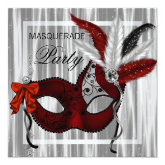 Black And White Masquerade Invitations & Announcements | Zazzle