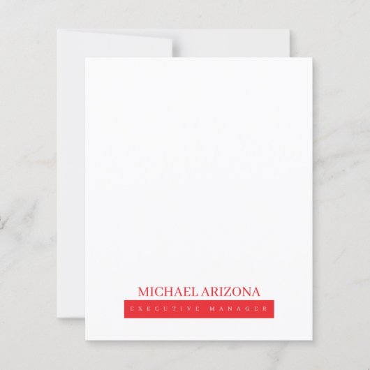 Red Black & White Minimalist Simple Plain Modern (Front)