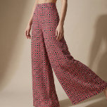 Red Black White Op Art Geometric 3D Illusion Fabric