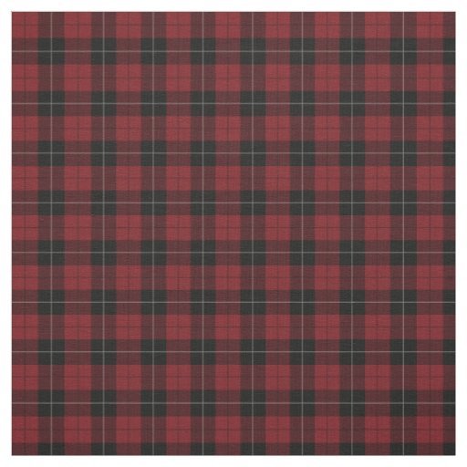 Red Black White Plaid Fabric