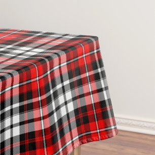 Red Black White Plaid Tartan Pattern Design  Fabric