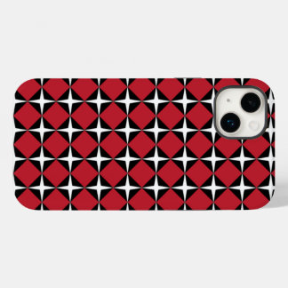 Red Black & White Star Diamonds Case-Mate iPhone 14 Plus Case
