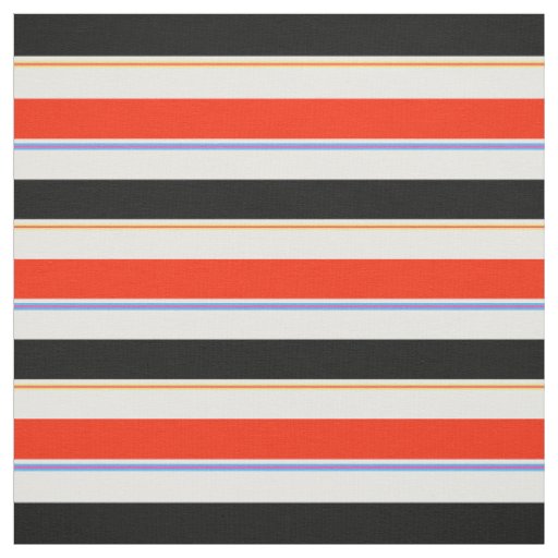 Red Black White Stripes Lines Pattern Design Fabric