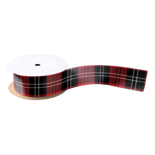 Red Black White Tartan Plaid Buffalo Plaid Trendy Satin Ribbon