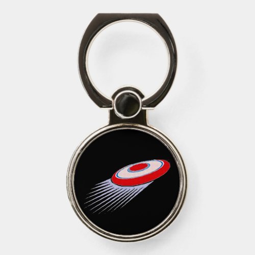 Red Black White Ultimate Frisbee Phone Ring Holder
