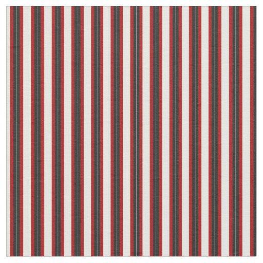 red, black, white vertical stripes fabric