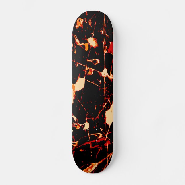 Red Black White Yellow Skateboard Deck (Front)