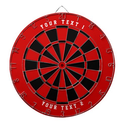 Red  Black  Wide_Spaced White Sports Font Dart Board