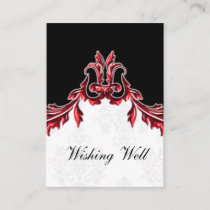 red black wishing well cards