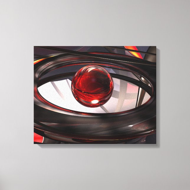 Red & Black Wraped canvas Print (Front)