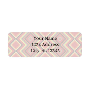 Red Black Yellow Native American Blanket Pattern Label