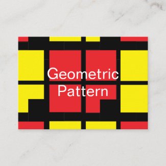 Red Black Yellow Squares Geometric Pattern