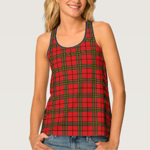 Red Black Yellow Tartan Tank Top