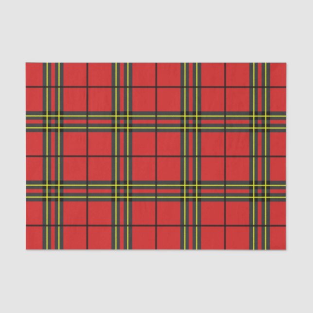 Red Black Yellow Tartan Tissue Paper (Front)
